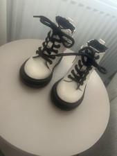 Baby Girls Next Cream And Black Biker Boots Size 5 Baby Boots price