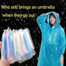 5/10 Disposable Unisex Rain Coats Emergency Rain Poncho Waterproof Festivals Poncho price