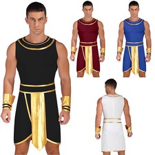 UK Men's Greek Costume Roman Warrior Fancy Outfits Halloween Party Dress Up Men's Costume price