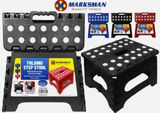 MARKSMAN FOLDING STEP STOOL Multipurpose Home Kitchen Foldable Fold Up 23X19X19 Folding Stool price