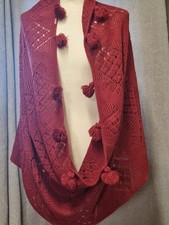 Fat Face Cherry Snood Women's Neck Warmer Bobbles Scarf One Size Women's Neck Warmer price