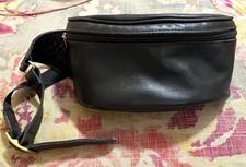Vintage Coach Canteen Waist Pouch 0515 Black Leather Belt Bag Fanny Pack USA 90s Women's Beach Bag price