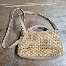 Women’s Medium Beige Natural Shoulder Bag Woven Straw Classic Beach Wear Women's Beach Bag price
