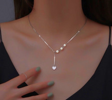 Pearl Heart Moonstone Pendant 925 Sterling Silver Necklace Womens Jewellery Gift Pearl Necklace price