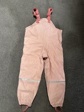 Lupilu Girls Pink Waterproof Dungaree Trousers Size 4-6 Girls' Overcoat price