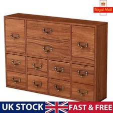 12 Drawer Wooden Apothecary Cabinets Library Card Catalog Cabinets for Desk Library Cabinet price
