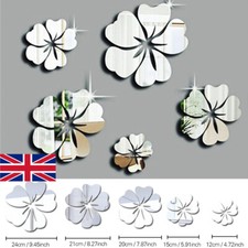 5 X DIY Flower Decal 3D-Mirror Wall Sticker Removable Art Mural Home Room Decors Sticker Mirror price