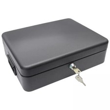 12 Inch Security Lock Box Fireproof Chest Cash Safe Keys Document Home Office UK Office Safe price