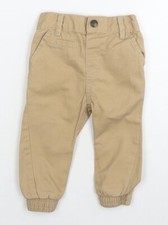 Little Rebel Boys Beige Cotton Capri Trousers Size 9-12 Months Zip Boys' Capri Trousers price