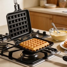 Stove Top Waffle Maker, Nonstick Waffle Iron Pan with Long Handle, 5.5 Inch Cast Waffle Maker price