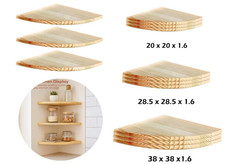 Wooden Corner Shelf Natural Wood Wall Mounted Shelves Storage Unit Living Room Kitchen Corner Set price