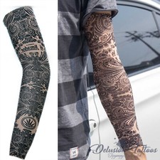 Temporary Tattoo Sleeve Nylon Arm Warmer Aztec Tribal Mens Women's Kids Sport Women's Arm Sleeves price