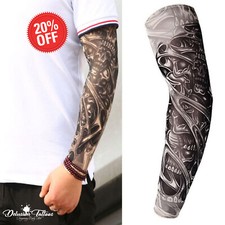 Temporary Tattoo Sleeve Nylon Arm Warmer Skull 3D Halloween Tribal Mens Women's Women's Arm Sleeves price