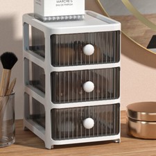 2/3/4 Tiers Plastic Storage Drawer Tower Organiser Clear Chest Unit Home Office Office Drawer Unit price