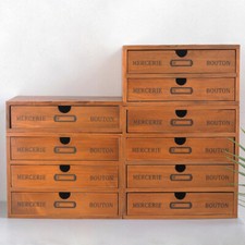 Wood Storage Drawer Draw Tower Unit Vintage Desktop Boxes Home Office Organizer Office Drawer Unit price