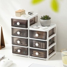Plastic Desktop Drawer Organizer Compact Storage Unit for Office, Makeup, Crafts Office Drawer Unit price