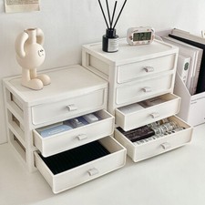 Tabletop 2/3/4 Tier Drawer Storage Tower Plastic Clear Chest Unit Office Bedroom Office Drawer Unit price