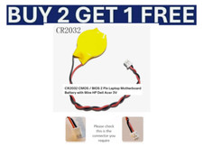 CR2032 CMOS / BIOS 2 Pin Laptop Motherboard Battery with Wire HP Dell Acer 3V-UK Laptop Battery price