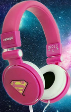 Wired Kids Supergirl Headphones Teen Teenager Girls Comfortable Pink Kids' Headphones price