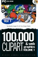 100,000 Clipart & Web Graphics Collection v1 PC CD-ROM (Disc in Sleeve) Photo & Clipart Software price