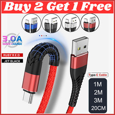 USB A to Type C Fast Charger Cable 3A For Samsung Mobile Phone Lead USB C Cable Mobile Phone Cable price