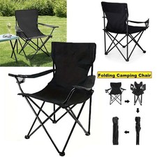 Portable Folding Chair with Cup Holder and Carry Bag Camping Fishing Chair Black Camping Chair price