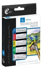 6 Watercolour Paints Artist Craft Paint Tubes Mixed Colours 12ml Chiltern Arts Watercolour Paint price