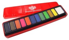 12 WATERCOLOUR BLOCKS PAINT PANS ARTIST METAL TIN SET ASSORTED COLOURS PALETTE Watercolour Paint price