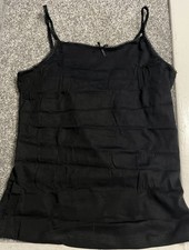 George Girls Age 7-8 Years Pack Of 5 Black Cami Vests Cotton Brand New Girls' Vest price