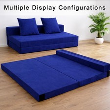 4-in-1 Folding Sofa Bed Double, Fold Out Sofa Couch with Velvet Cover&2 Cushions Sofa Bed price