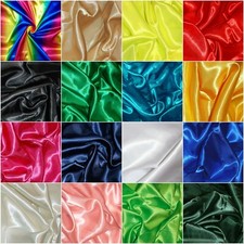 Premium Silky Satin Dress Craft Fabric Plain Luxury Wedding Material 150cm Wide Fabrics price