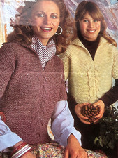 LADIES/GIRLS TUNIC STYLE SWEATER 28-38" - VINTAGE KNITTING PATTERN COPY 244 Girls' Tunic price