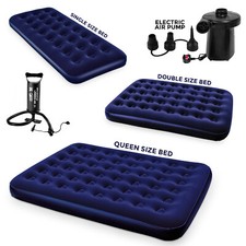 Double Single Airbed Flocked Camping Inflatable Mattress Air Bed Electric Pump Air Mattress price
