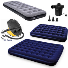 Double Single Airbed Flocked Camping Inflatable Mattress Air Bed Electric Pump Air Mattress price