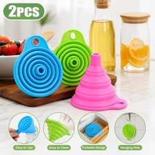 2PCS Silicone Collapsible Folding Silicone Kitchen Funnel Hopper Practical Tools Practical Kitchen Tools price
