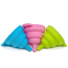 2pcs Silicone Collapsible Funnel Small Foldable Kitchen Hopper Practical Tool UK Practical Kitchen Tools price