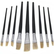 9 Piece Flat Tip Artist Paint Brush Set THIN - WIDE BRUSHES Small Thick Detailed Painting Supplies price