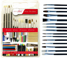 15PC ARTISTS PAINT BRUSHES FLAT Small-Large Detail Craft Art Brush Painting Set Painting Supplies price