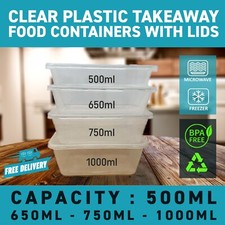 Takeaway Food Containers with Lids, Microwave Freezer Safe Storage Boxes Storage Containers price
