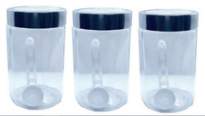 PLASTIC Storage Containers Screw Top Lids Food Canisters JARS Large Hexagon Storage Containers price