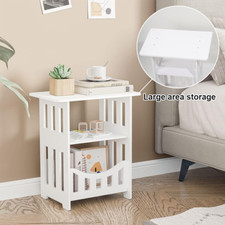 Modern White Slim Nightstand Featuring Drawer and Storage Space Stylish Bedrooms Office Nightstand price