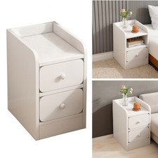 White Bedside Table Cabinet Nightstand Side 1/2/3 Drawer & Shelf Storage Bedroom Office Nightstand price