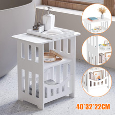 Bedside Table White Drawer Cabinet Side End Table Nightstand Storage Shelf UK Office Nightstand price