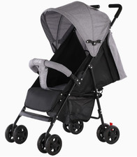 Newborn Baby Foldable Pram Lightweight Travel Buggy Stable Sleep Pushchair Grey Pushchairs and Prams price