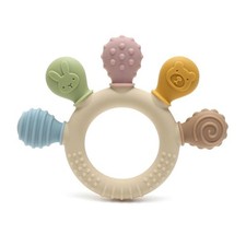 Cute Silicone Baby Teething Ring - Teether Toy Multi-Colour for Babies Baby Toys price