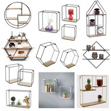 Floating shelf metal Wire wall storage unit wooden shelves living room office Office Shelf Unit price