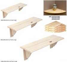 Natural Wood Wooden Shelf Storage Unit Kit & Fitting Wall Mounted Corner Shelves Office Shelf Unit price