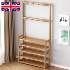 175cm Hall Tree Hat Coat Stand Hallway Clothes Shoe Rack Hanger Shelf Storage Hall Stand price