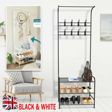Coat Rack and Shoe Storage Metal Hall Tree Hallway Clothes Stand with 16 Hooks Hall Stand price