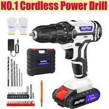 21V Cordless Drill Driver Set Combi Lithium Ion Screwdriver LED Worklight -Cheap Drills price